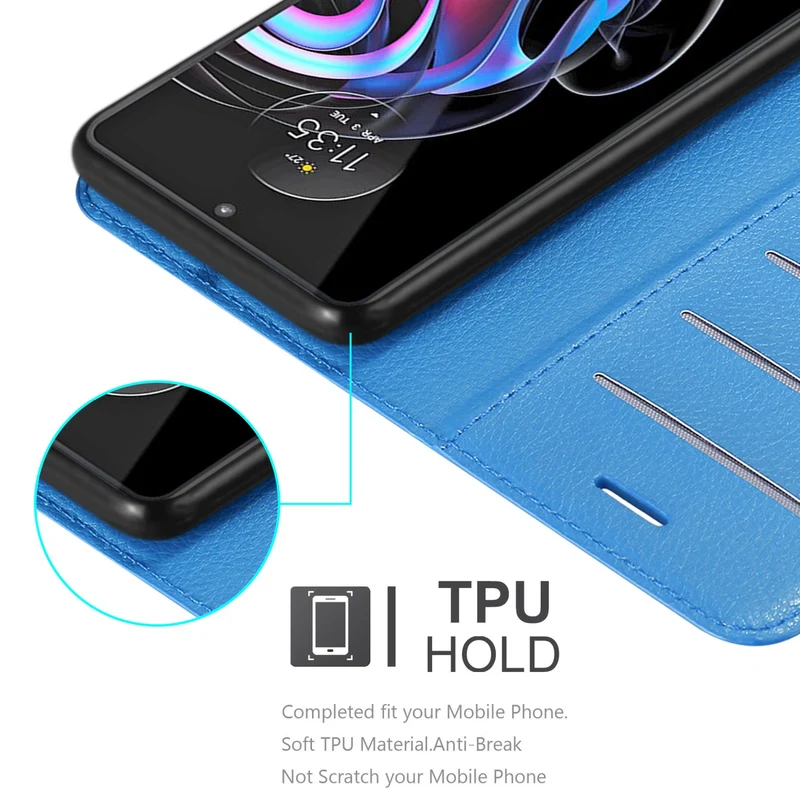 Cadorabo Hülle kompatibel mit Motorola EDGE 20 PRO / EDGE S PRO Schutzhülle mit Magnetverschluss, Standfunktion und Kartenfach