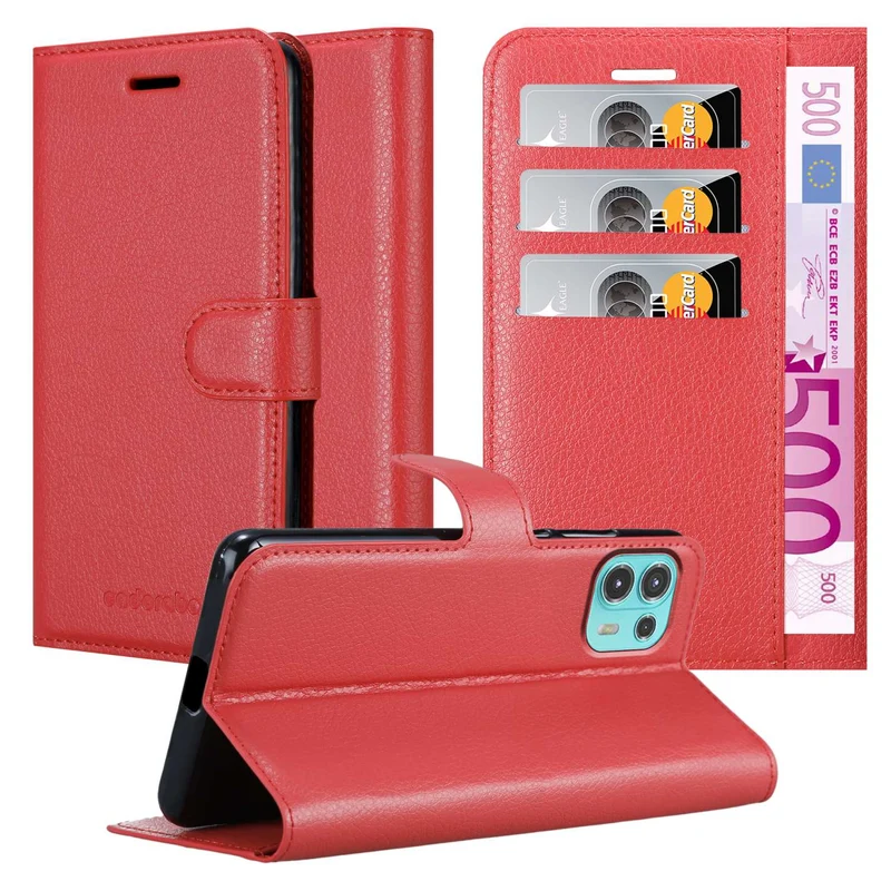 Cadorabo Hülle kompatibel mit Motorola EDGE 20 LITE / FUSION Schutzhülle mit Magnetverschluss, Standfunktion und Kartenfach
