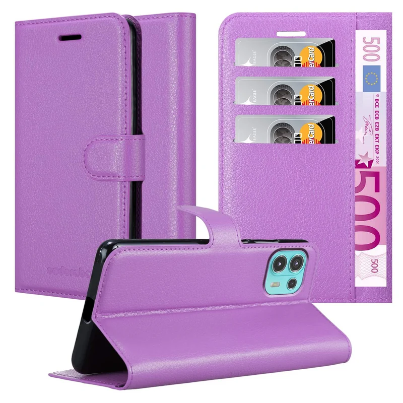 Cadorabo Hülle kompatibel mit Motorola EDGE 20 LITE / FUSION Schutzhülle mit Magnetverschluss, Standfunktion und Kartenfach