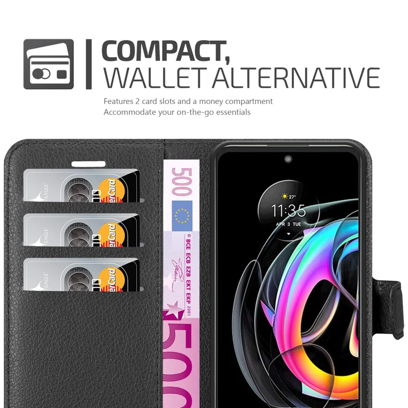 Cadorabo Hülle kompatibel mit Motorola EDGE 20 LITE / FUSION Schutzhülle mit Magnetverschluss, Standfunktion und Kartenfach