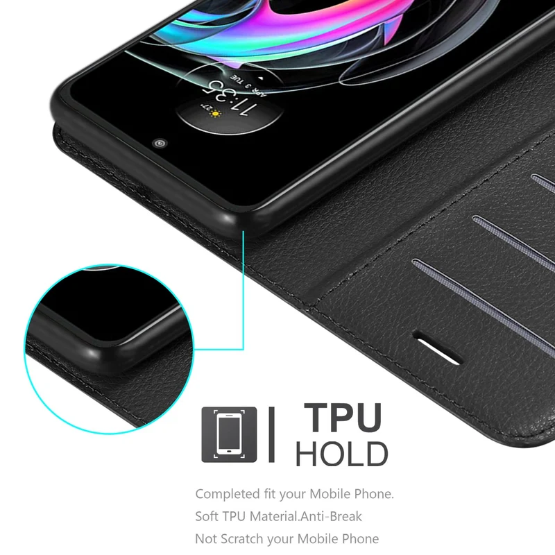 Cadorabo Hülle kompatibel mit Motorola EDGE 20 LITE / FUSION Schutzhülle mit Magnetverschluss, Standfunktion und Kartenfach