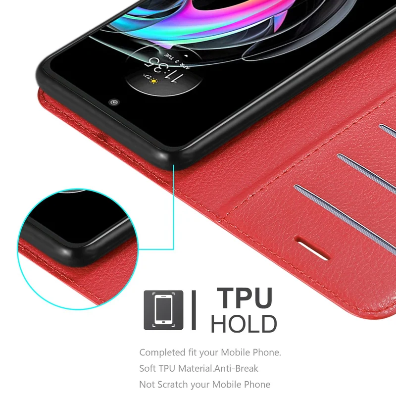 Cadorabo Hülle kompatibel mit Motorola EDGE 20 LITE / FUSION Schutzhülle mit Magnetverschluss, Standfunktion und Kartenfach