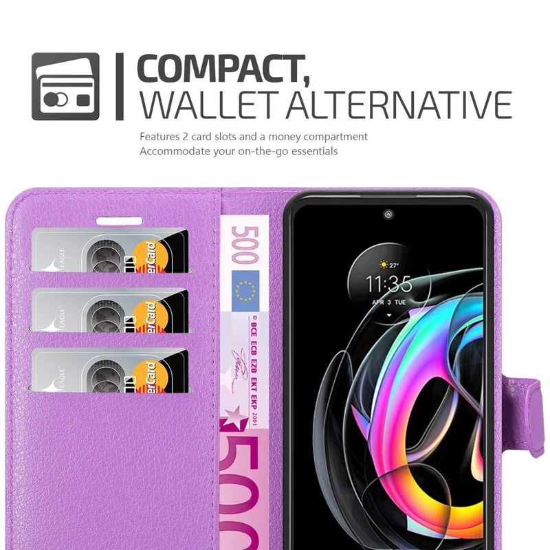 Cadorabo Hülle kompatibel mit Motorola EDGE 20 LITE / FUSION Schutzhülle mit Magnetverschluss, Standfunktion und Kartenfach