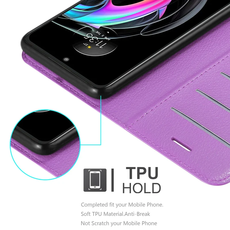 Cadorabo Hülle kompatibel mit Motorola EDGE 20 LITE / FUSION Schutzhülle mit Magnetverschluss, Standfunktion und Kartenfach