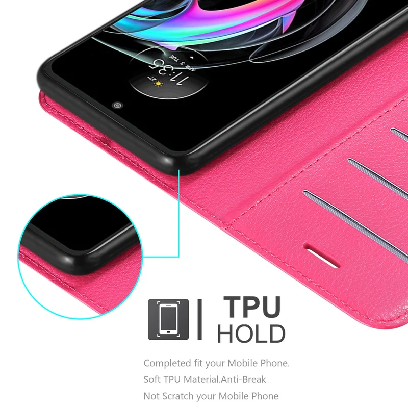 Cadorabo Hülle kompatibel mit Motorola EDGE 20 LITE / FUSION Schutzhülle mit Magnetverschluss, Standfunktion und Kartenfach