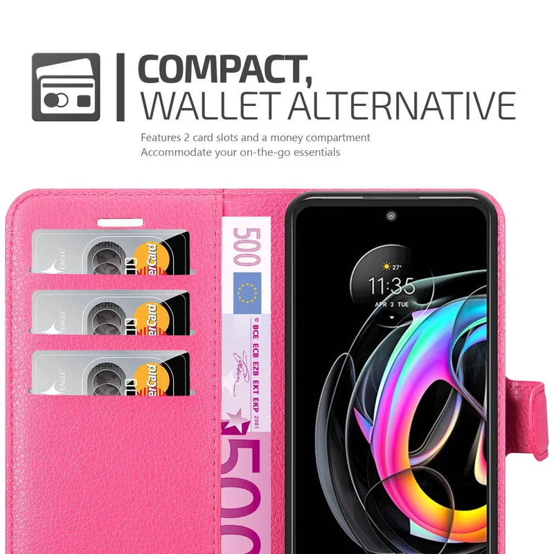 Cadorabo Hülle kompatibel mit Motorola EDGE 20 LITE / FUSION Schutzhülle mit Magnetverschluss, Standfunktion und Kartenfach