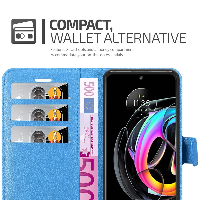 Cadorabo Hülle kompatibel mit Motorola EDGE 20 LITE / FUSION Schutzhülle mit Magnetverschluss, Standfunktion und Kartenfach