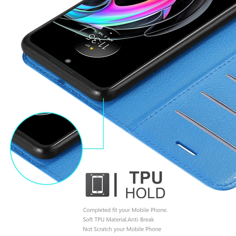 Cadorabo Hülle kompatibel mit Motorola EDGE 20 LITE / FUSION Schutzhülle mit Magnetverschluss, Standfunktion und Kartenfach