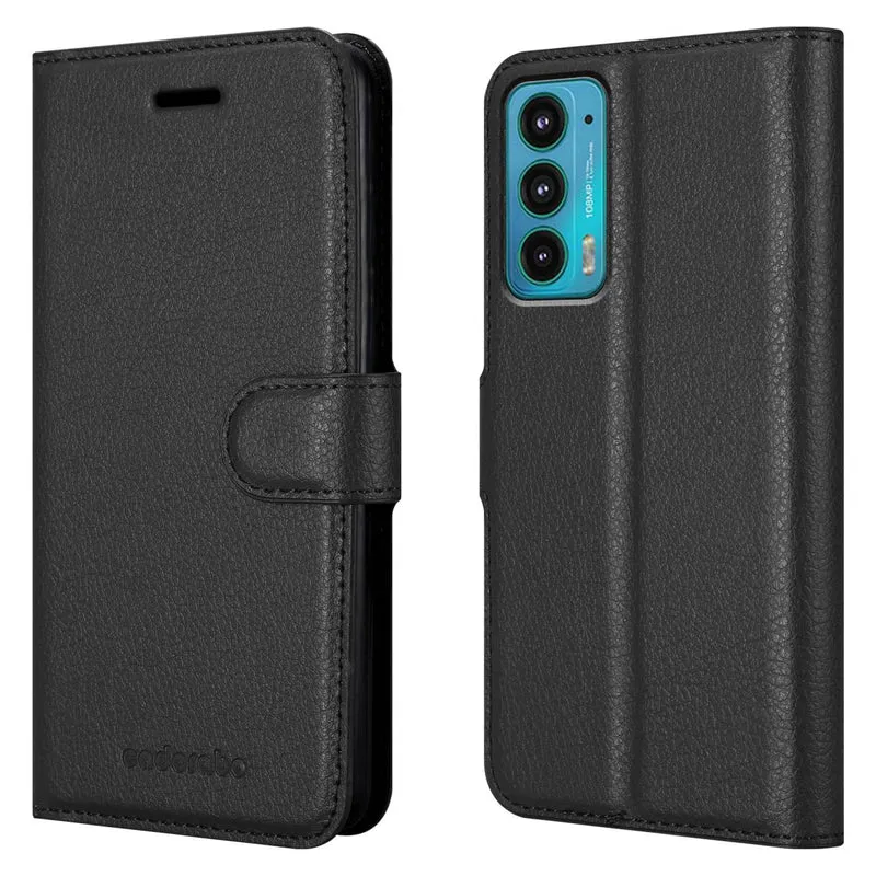 Cadorabo Hülle kompatibel mit Motorola EDGE 20 Schutzhülle mit Magnetverschluss, Standfunktion und Kartenfach