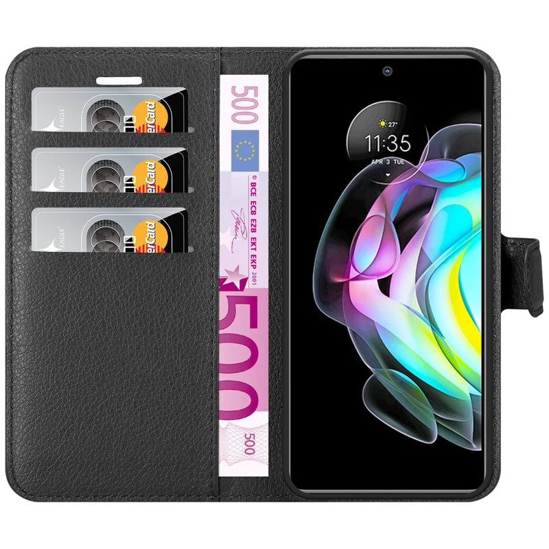 Cadorabo Hülle kompatibel mit Motorola EDGE 20 Schutzhülle mit Magnetverschluss, Standfunktion und Kartenfach