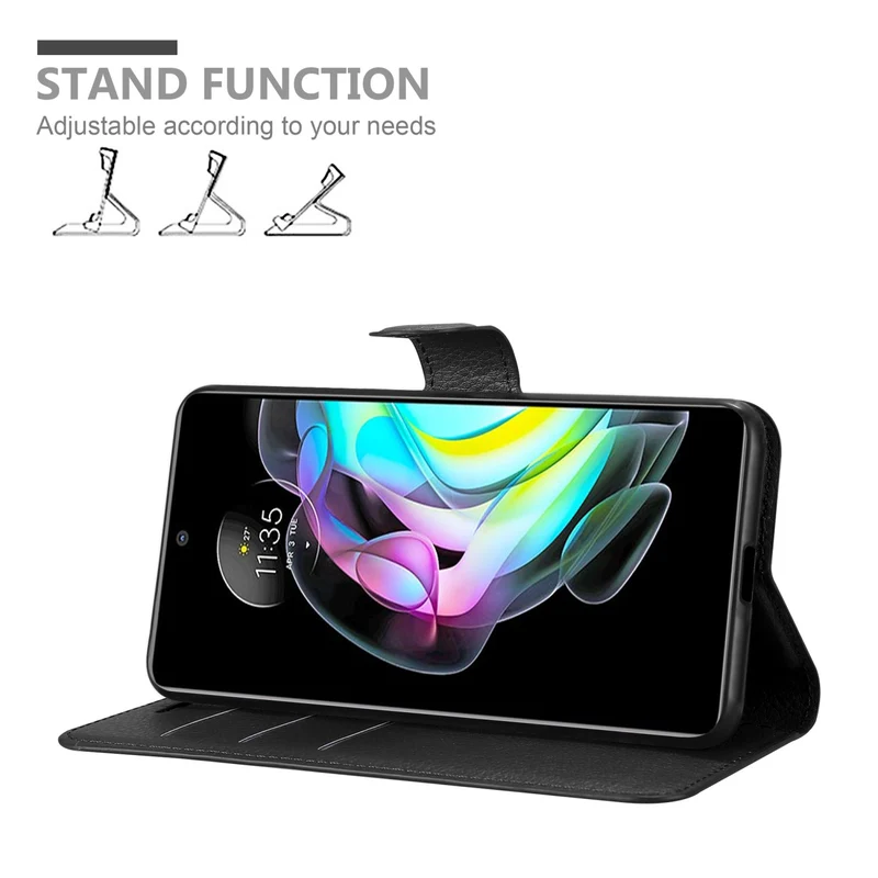 Cadorabo Hülle kompatibel mit Motorola EDGE 20 Schutzhülle mit Magnetverschluss, Standfunktion und Kartenfach