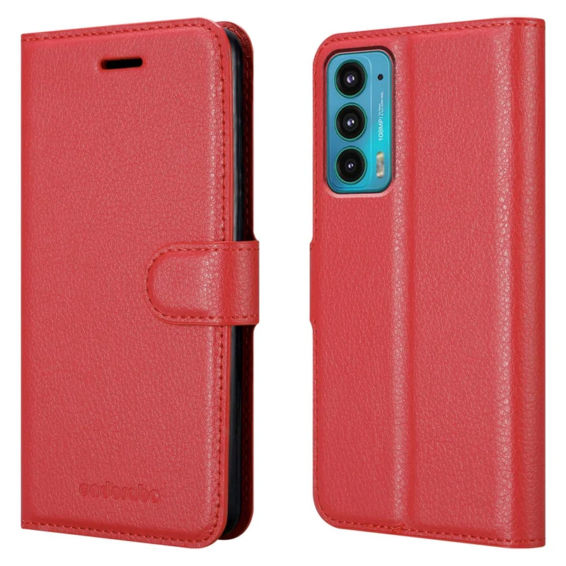 Cadorabo Hülle kompatibel mit Motorola EDGE 20 Schutzhülle mit Magnetverschluss, Standfunktion und Kartenfach
