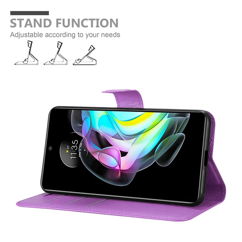 Cadorabo Hülle kompatibel mit Motorola EDGE 20 Schutzhülle mit Magnetverschluss, Standfunktion und Kartenfach
