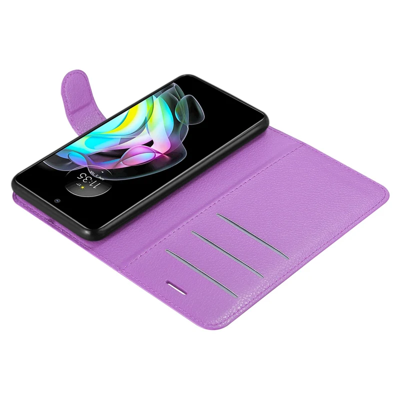 Cadorabo Hülle kompatibel mit Motorola EDGE 20 Schutzhülle mit Magnetverschluss, Standfunktion und Kartenfach