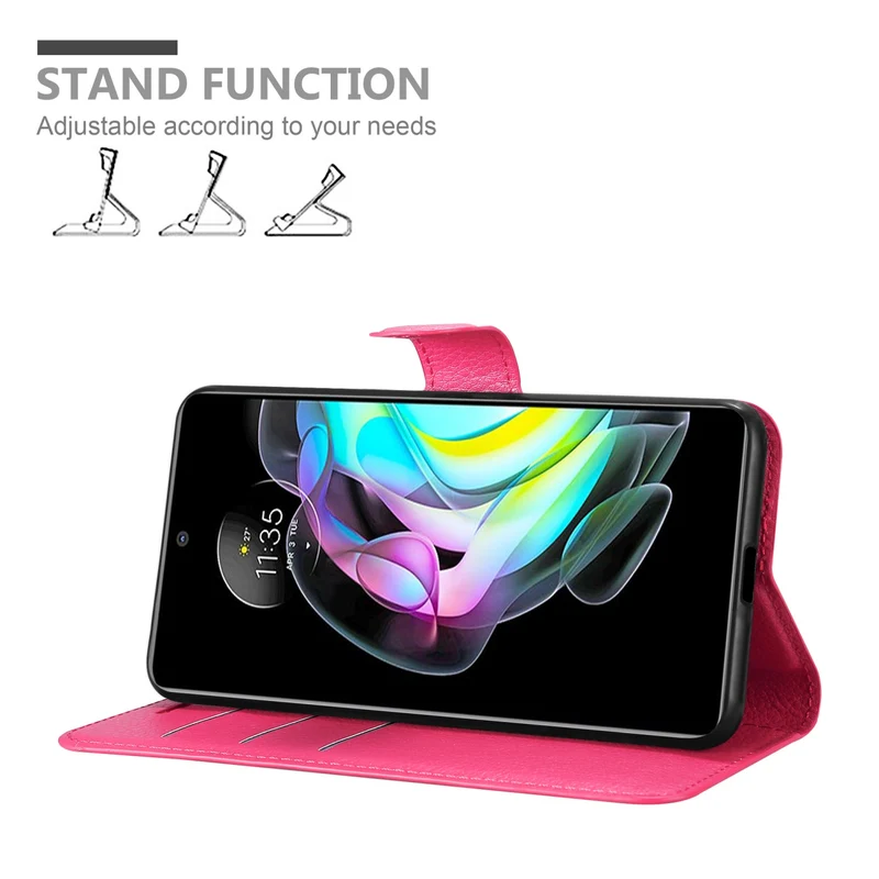 Cadorabo Hülle kompatibel mit Motorola EDGE 20 Schutzhülle mit Magnetverschluss, Standfunktion und Kartenfach