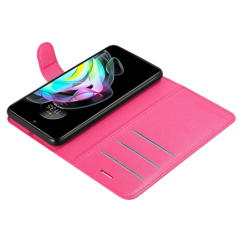 Cadorabo Hülle kompatibel mit Motorola EDGE 20 Schutzhülle mit Magnetverschluss, Standfunktion und Kartenfach