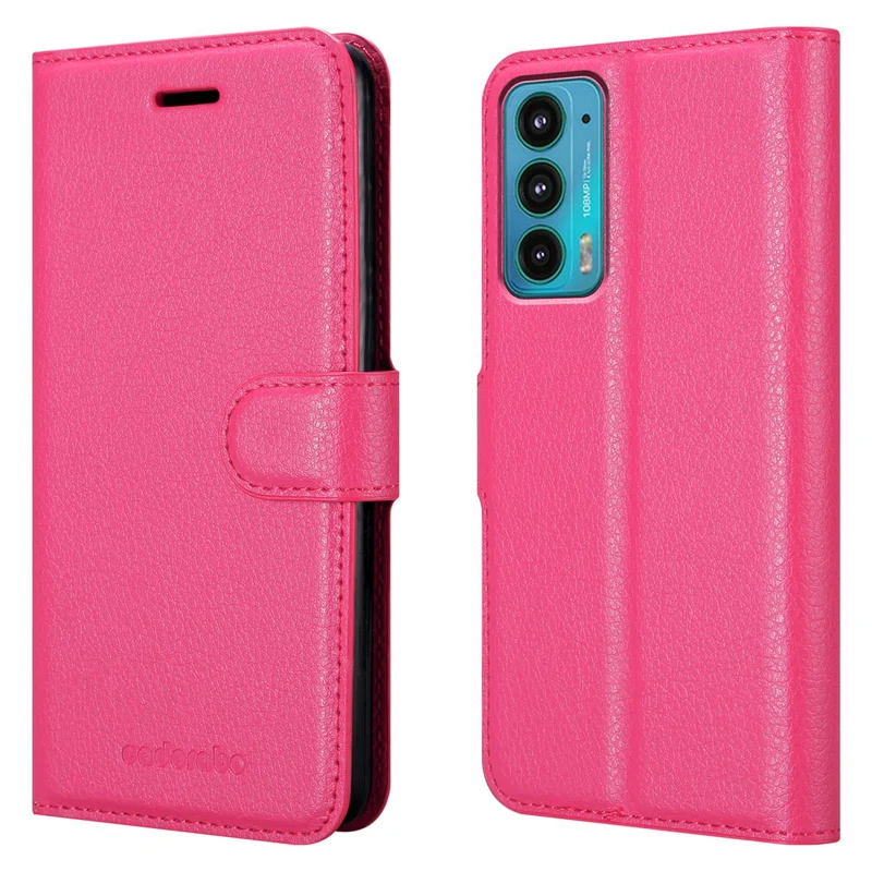 Cadorabo Hülle kompatibel mit Motorola EDGE 20 Schutzhülle mit Magnetverschluss, Standfunktion und Kartenfach