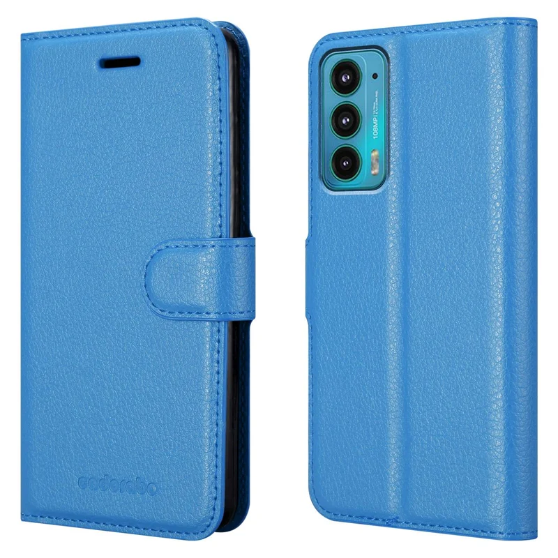 Cadorabo Hülle kompatibel mit Motorola EDGE 20 Schutzhülle mit Magnetverschluss, Standfunktion und Kartenfach
