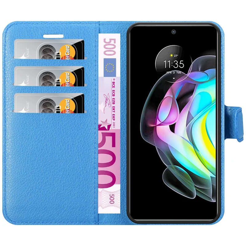 Cadorabo Hülle kompatibel mit Motorola EDGE 20 Schutzhülle mit Magnetverschluss, Standfunktion und Kartenfach