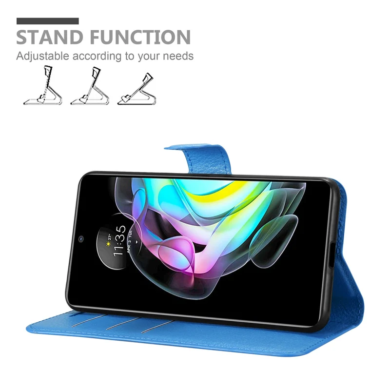 Cadorabo Hülle kompatibel mit Motorola EDGE 20 Schutzhülle mit Magnetverschluss, Standfunktion und Kartenfach