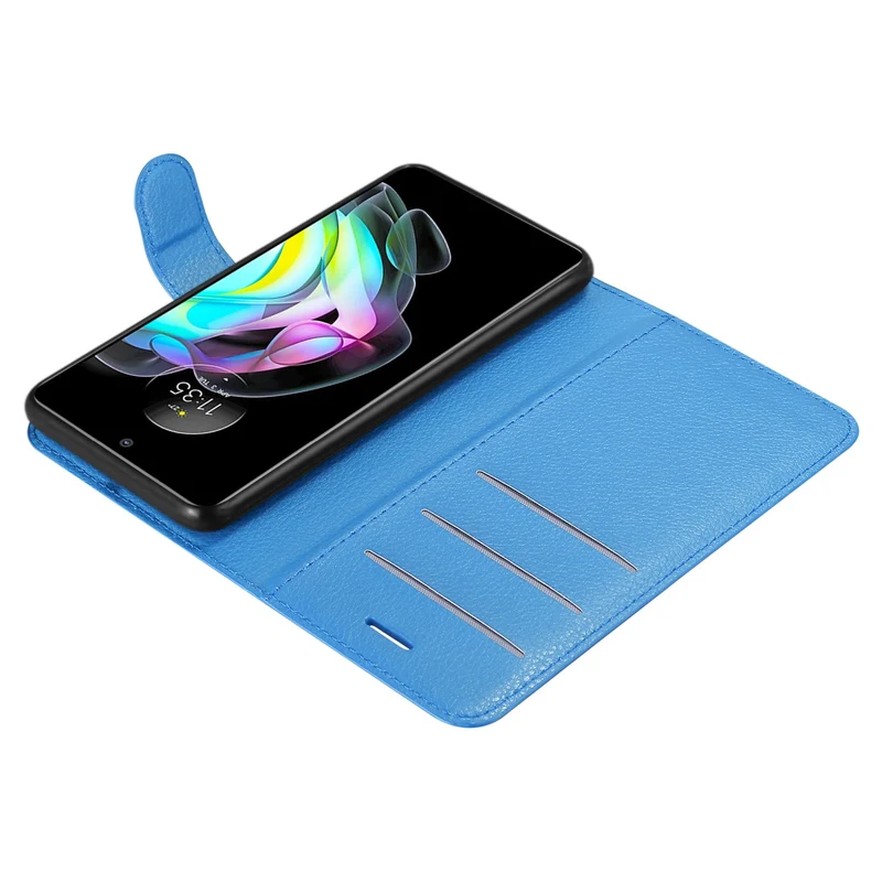 Cadorabo Hülle kompatibel mit Motorola EDGE 20 Schutzhülle mit Magnetverschluss, Standfunktion und Kartenfach