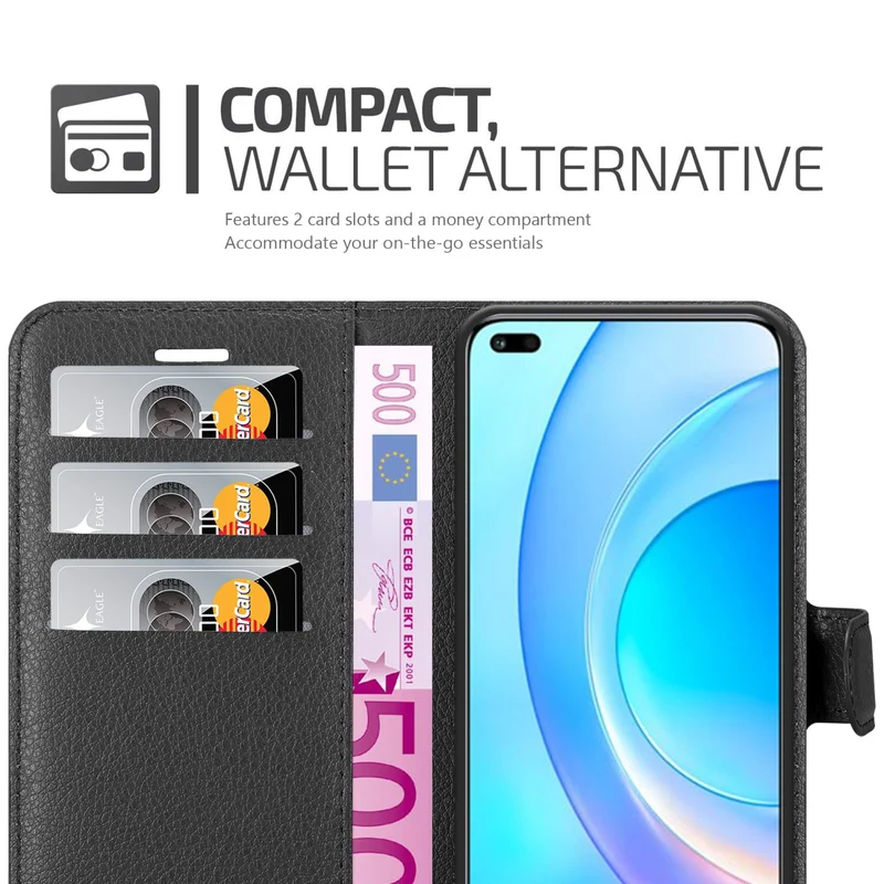 Cadorabo Hülle kompatibel mit Honor 50 LITE Schutzhülle mit Magnetverschluss, Standfunktion und Kartenfach