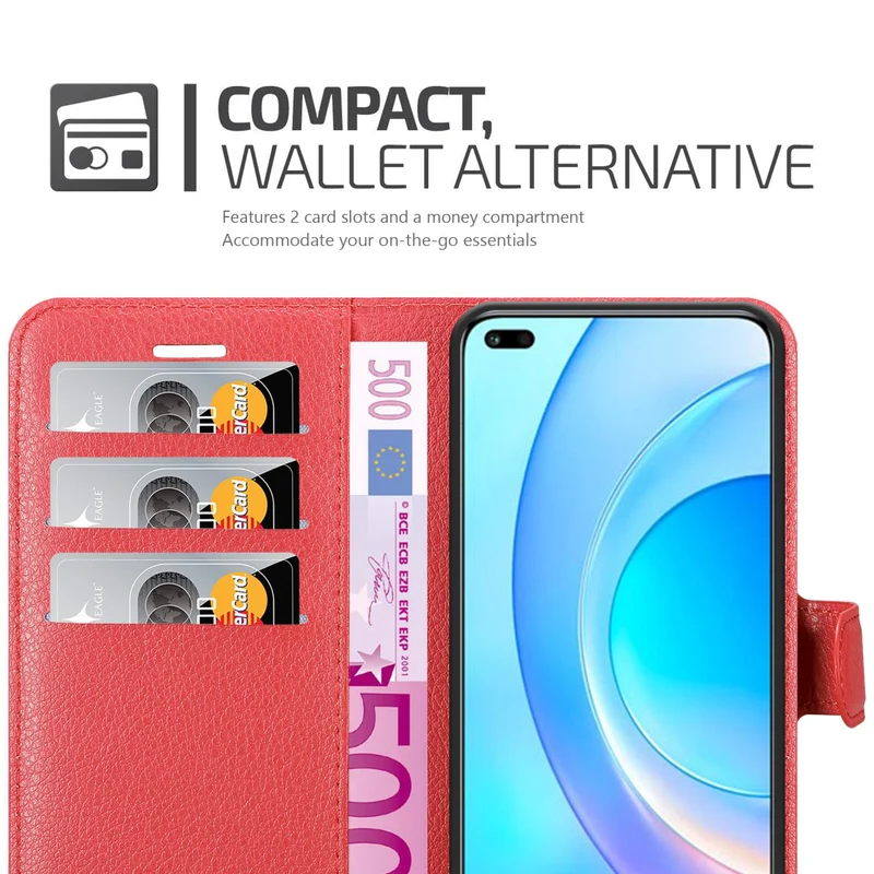 Cadorabo Hülle kompatibel mit Honor 50 LITE Schutzhülle mit Magnetverschluss, Standfunktion und Kartenfach