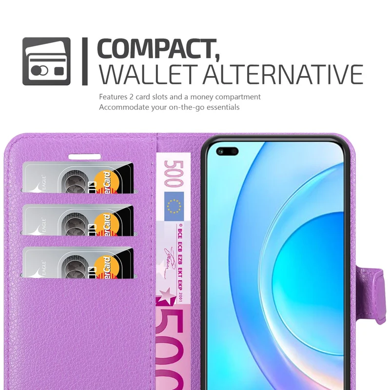 Cadorabo Hülle kompatibel mit Honor 50 LITE Schutzhülle mit Magnetverschluss, Standfunktion und Kartenfach