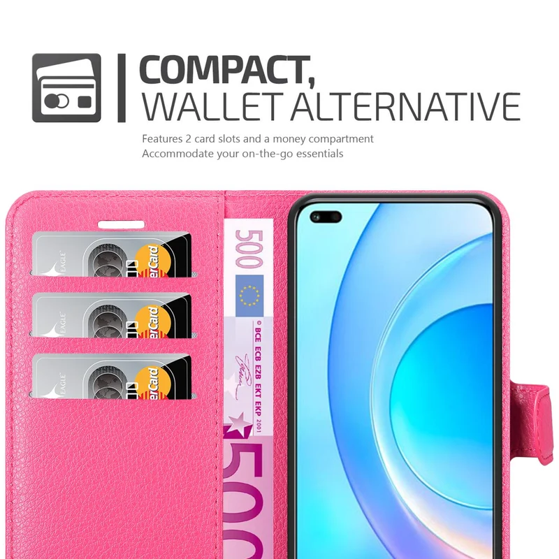 Cadorabo Hülle kompatibel mit Honor 50 LITE Schutzhülle mit Magnetverschluss, Standfunktion und Kartenfach
