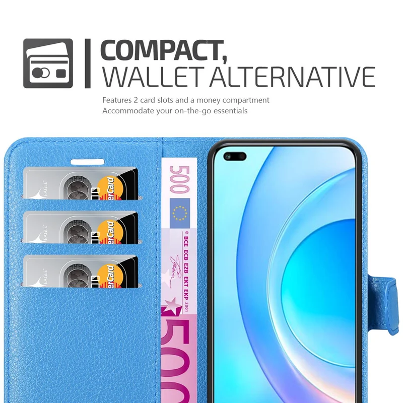 Cadorabo Hülle kompatibel mit Honor 50 LITE Schutzhülle mit Magnetverschluss, Standfunktion und Kartenfach