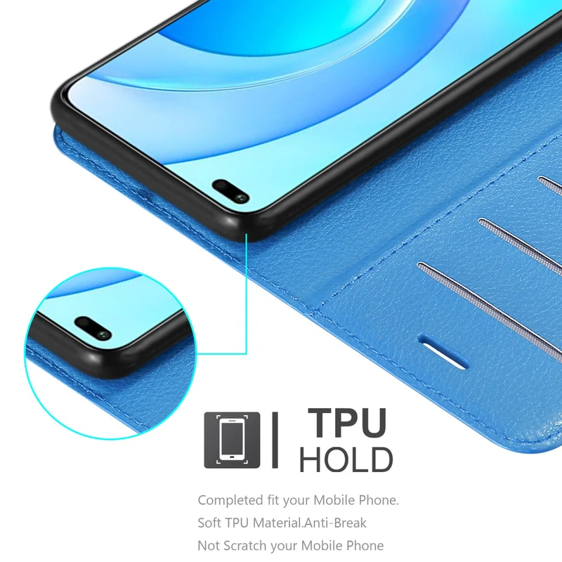 Cadorabo Hülle kompatibel mit Honor 50 LITE Schutzhülle mit Magnetverschluss, Standfunktion und Kartenfach