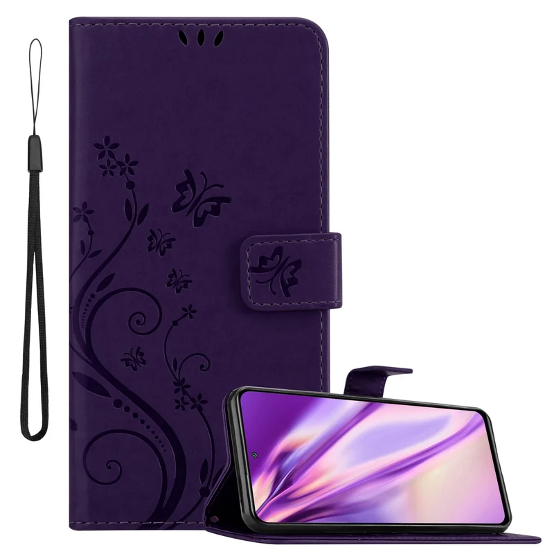 Cadorabo Hülle kompatibel mit Xiaomi RedMi NOTE 11 PRO 4G / 5G Schutzhülle im Blumen Design mit Magnetverschluss, Standfunktion und Kartenfächern