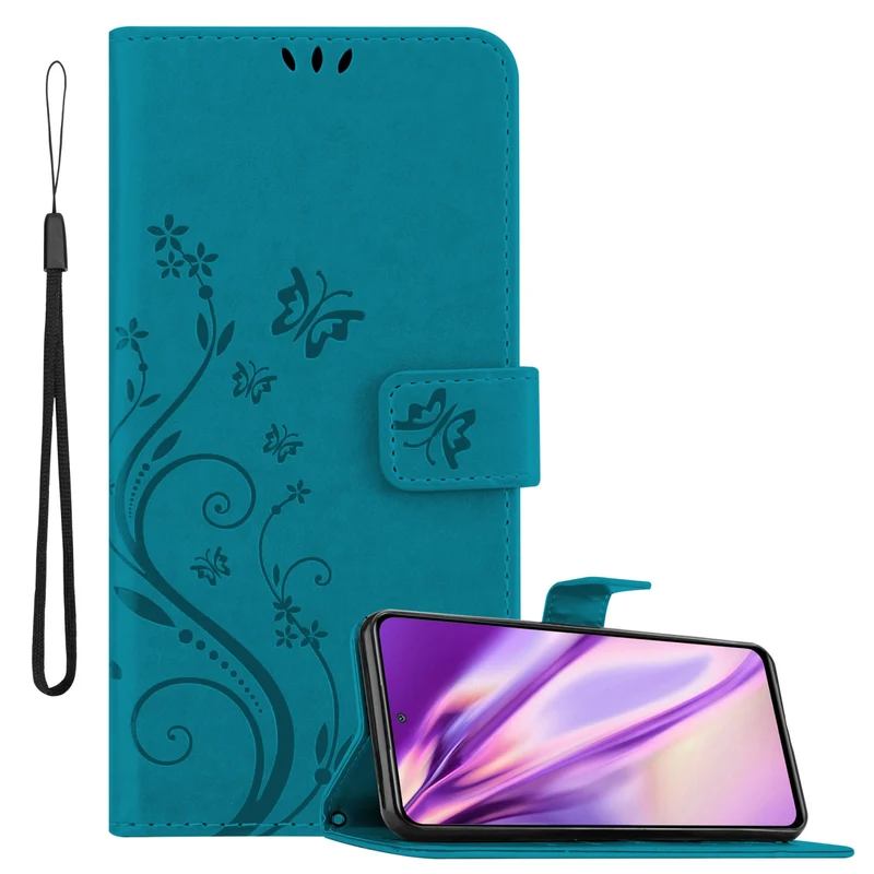 Cadorabo Hülle kompatibel mit Xiaomi RedMi NOTE 11 PRO 4G / 5G Schutzhülle im Blumen Design mit Magnetverschluss, Standfunktion und Kartenfächern