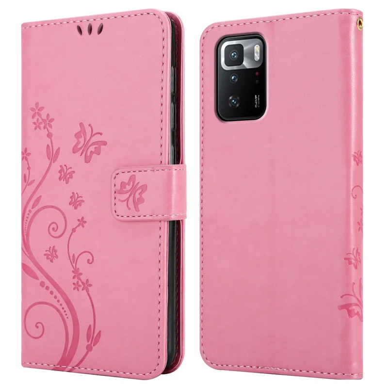 Cadorabo Hülle kompatibel mit Xiaomi POCO X3 GT Schutzhülle im Blumen Design mit Magnetverschluss, Standfunktion und Kartenfächern