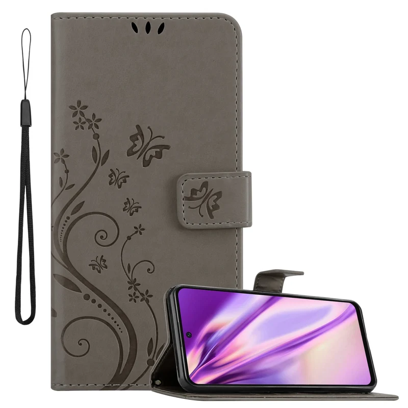 Cadorabo Hülle kompatibel mit Xiaomi POCO M4 PRO 5G Schutzhülle im Blumen Design mit Magnetverschluss, Standfunktion und Kartenfächern