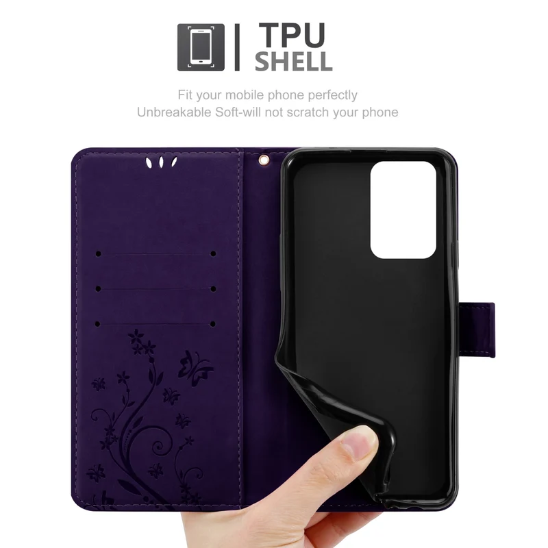 Cadorabo Hülle kompatibel mit Xiaomi 11T / 11T PRO Schutzhülle im Blumen Design mit Magnetverschluss, Standfunktion und Kartenfächern