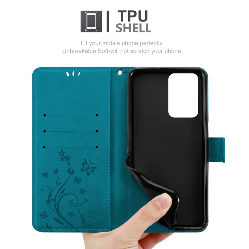 Cadorabo Hülle kompatibel mit Xiaomi 11T / 11T PRO Schutzhülle im Blumen Design mit Magnetverschluss, Standfunktion und Kartenfächern