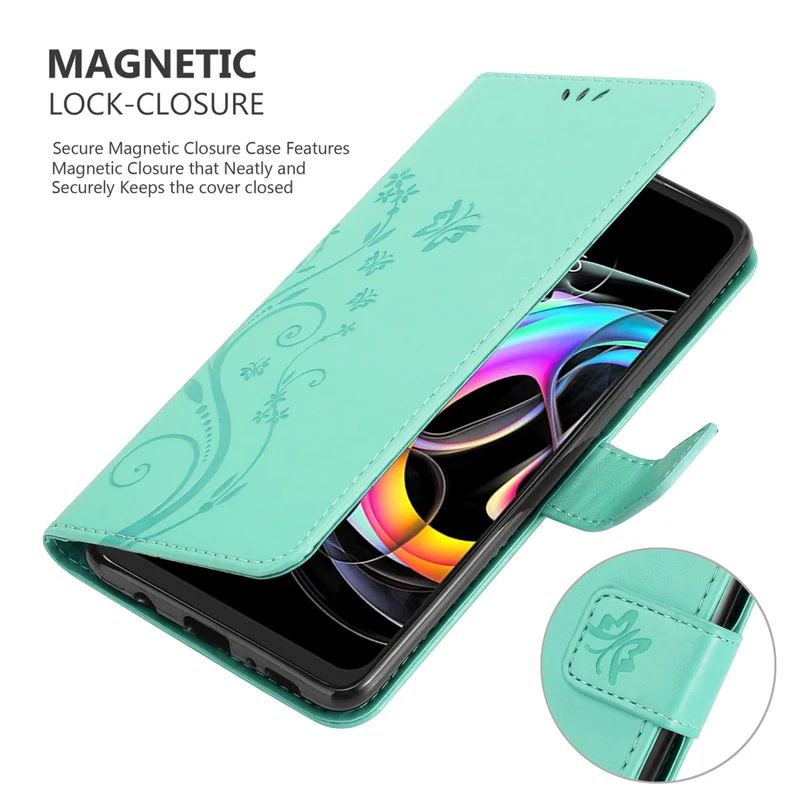Cadorabo Hülle kompatibel mit Motorola EDGE 20 LITE / FUSION Schutzhülle im Blumen Design mit Magnetverschluss, Standfunktion und Kartenfächern