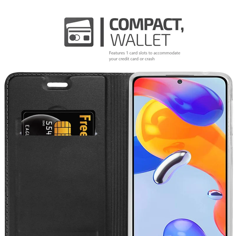 Cadorabo Hülle kompatibel mit Xiaomi RedMi NOTE 11 PRO 4G / 5G Schutzhülle mit Magnetverschluss, Standfunktion und Kartenfach