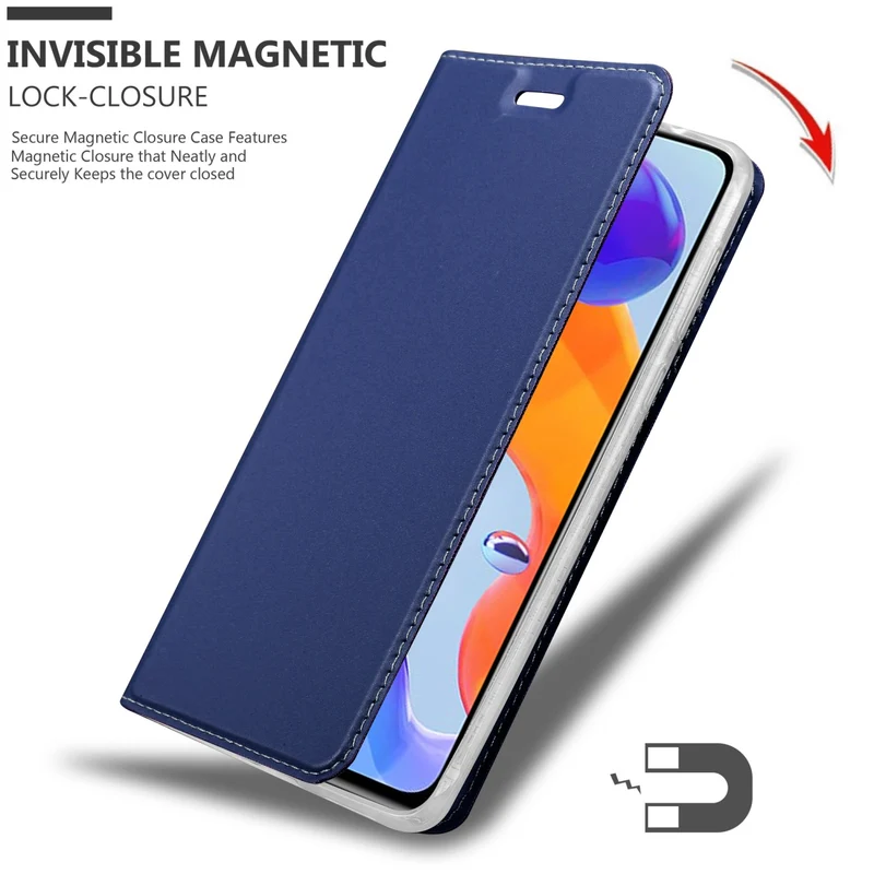 Cadorabo Hülle kompatibel mit Xiaomi RedMi NOTE 11 PRO 4G / 5G Schutzhülle mit Magnetverschluss, Standfunktion und Kartenfach