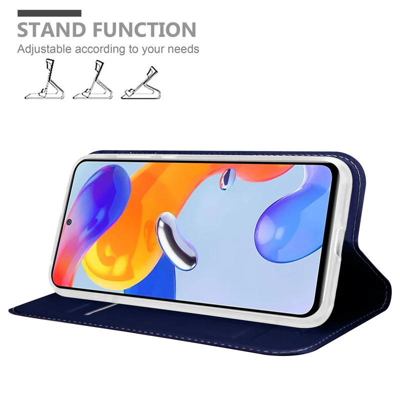 Cadorabo Hülle kompatibel mit Xiaomi RedMi NOTE 11 PRO 4G / 5G Schutzhülle mit Magnetverschluss, Standfunktion und Kartenfach