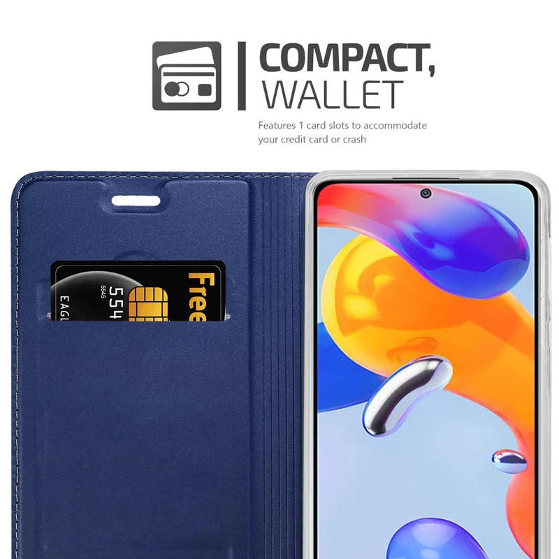 Cadorabo Hülle kompatibel mit Xiaomi RedMi NOTE 11 PRO 4G / 5G Schutzhülle mit Magnetverschluss, Standfunktion und Kartenfach