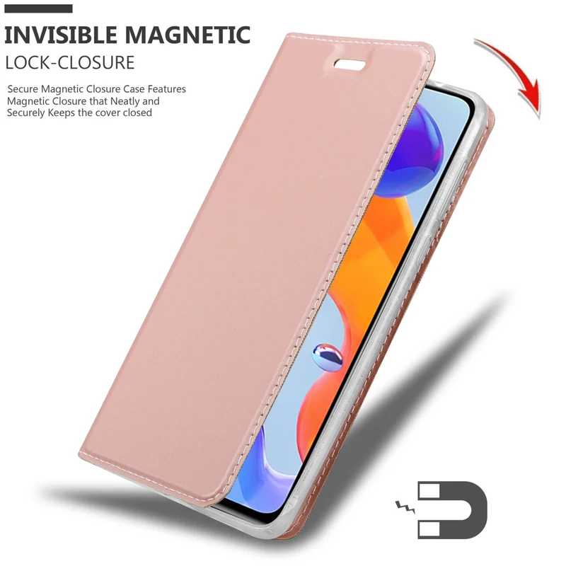 Cadorabo Hülle kompatibel mit Xiaomi RedMi NOTE 11 PRO 4G / 5G Schutzhülle mit Magnetverschluss, Standfunktion und Kartenfach