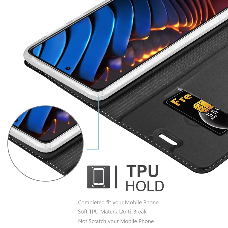 Cadorabo Hülle kompatibel mit Xiaomi POCO X3 GT Schutzhülle mit Magnetverschluss, Standfunktion und Kartenfach