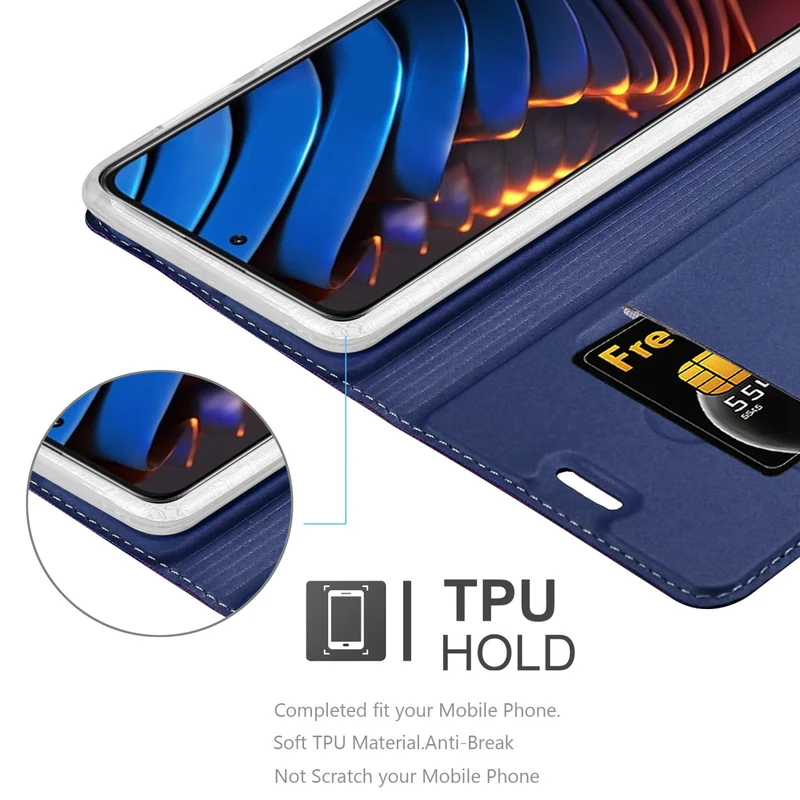Cadorabo Hülle kompatibel mit Xiaomi POCO X3 GT Schutzhülle mit Magnetverschluss, Standfunktion und Kartenfach