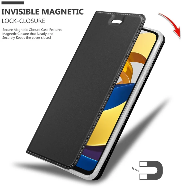 Cadorabo Hülle kompatibel mit Xiaomi POCO M4 PRO 5G Schutzhülle mit Magnetverschluss, Standfunktion und Kartenfach
