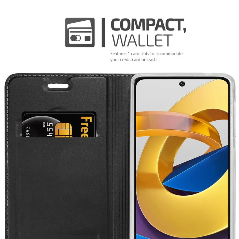 Cadorabo Hülle kompatibel mit Xiaomi POCO M4 PRO 5G Schutzhülle mit Magnetverschluss, Standfunktion und Kartenfach