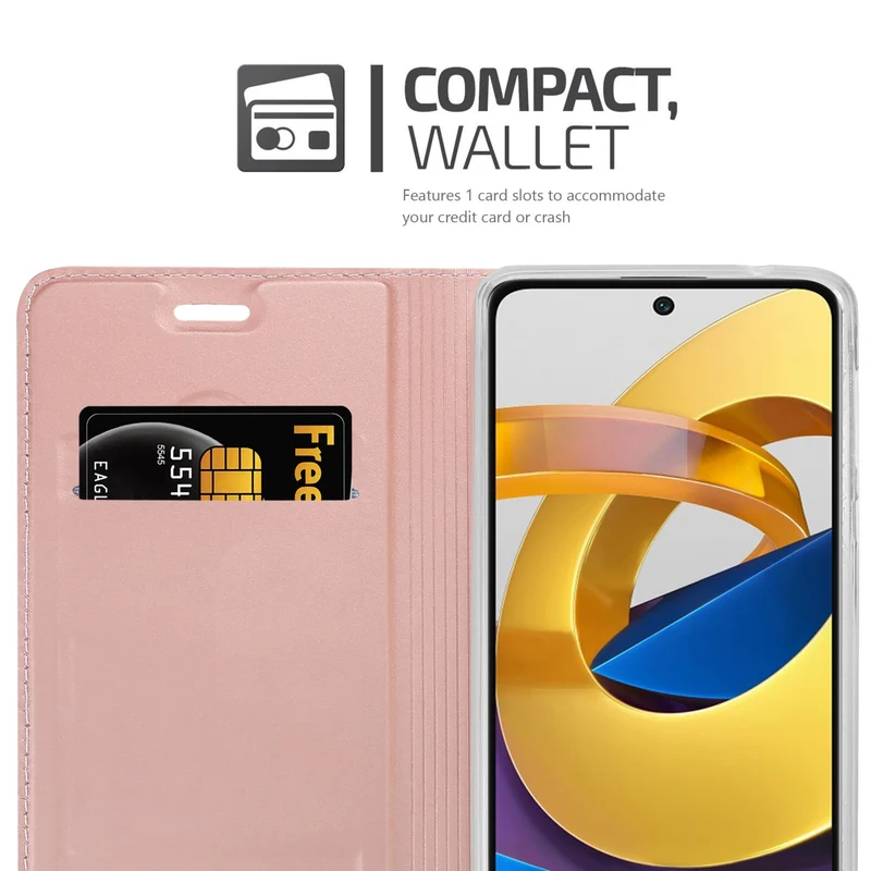 Cadorabo Hülle kompatibel mit Xiaomi POCO M4 PRO 5G Schutzhülle mit Magnetverschluss, Standfunktion und Kartenfach