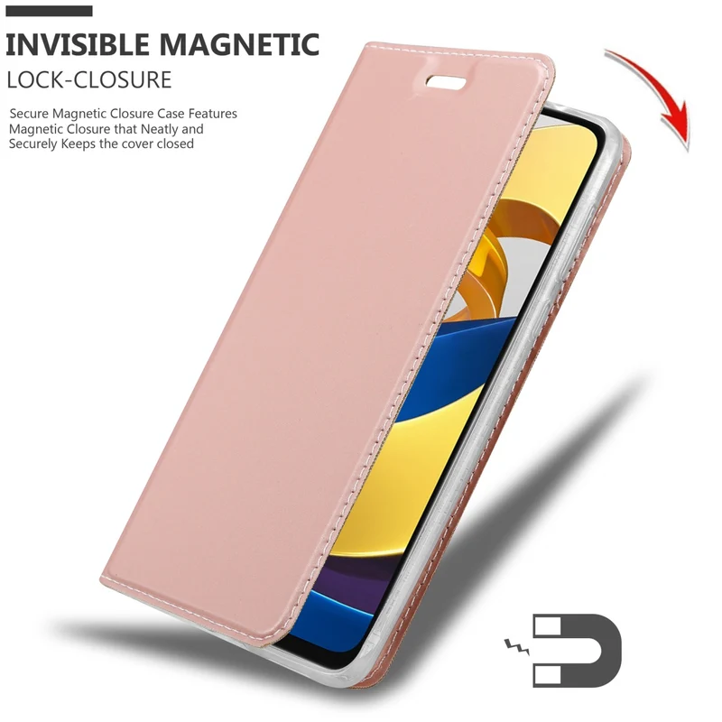 Cadorabo Hülle kompatibel mit Xiaomi POCO M4 PRO 5G Schutzhülle mit Magnetverschluss, Standfunktion und Kartenfach