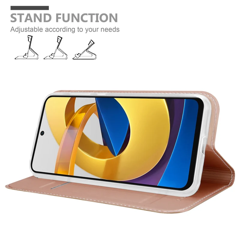 Cadorabo Hülle kompatibel mit Xiaomi POCO M4 PRO 5G Schutzhülle mit Magnetverschluss, Standfunktion und Kartenfach